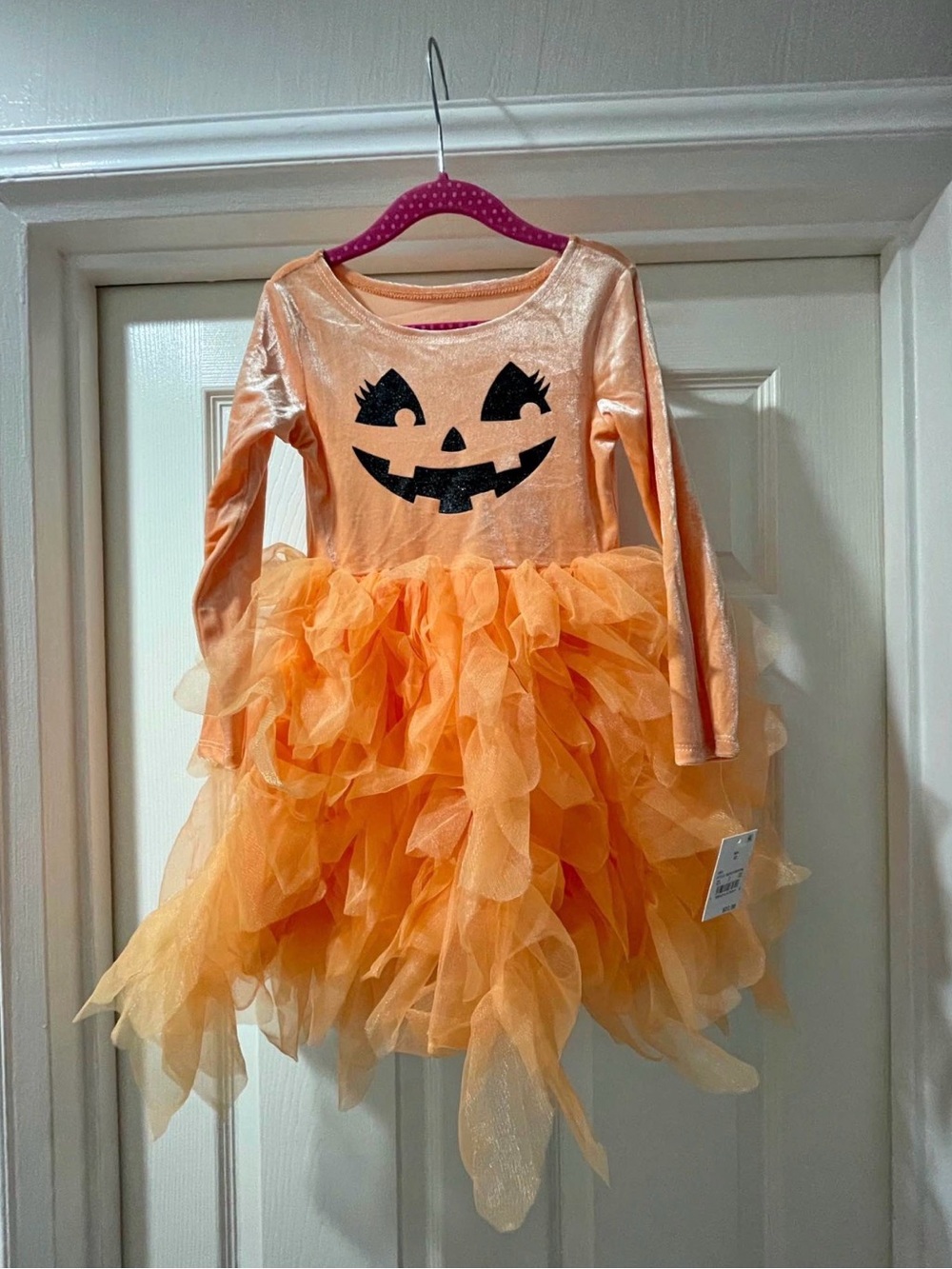 Girls' Orange Pumpkin Tutu Costume Dress